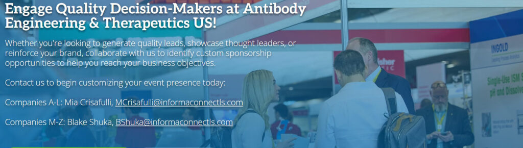Engage Quality Decision-Makers at Antibody Engineering & Therapeutics US 3
