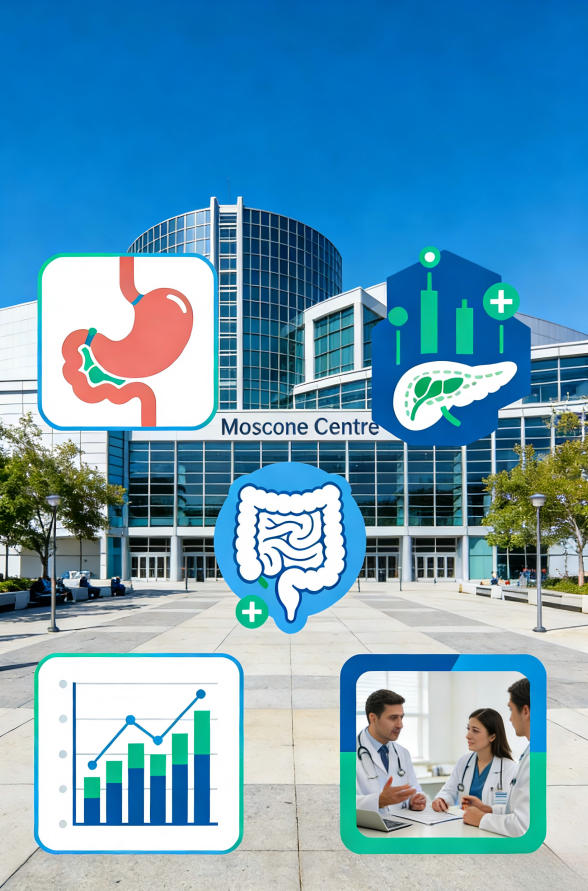 2026 ASCO GI Symposium poster with Moscone Center and GI oncology themes at this key biotech conference
