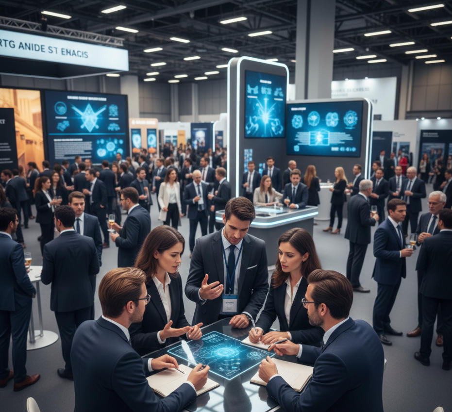 High-level networking and professional engagement at a major bio conference