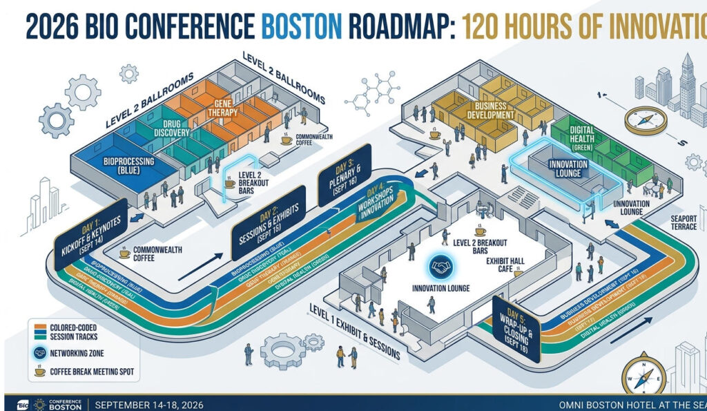 bio conference boston attendee roadmap 120 hours schedule optimization