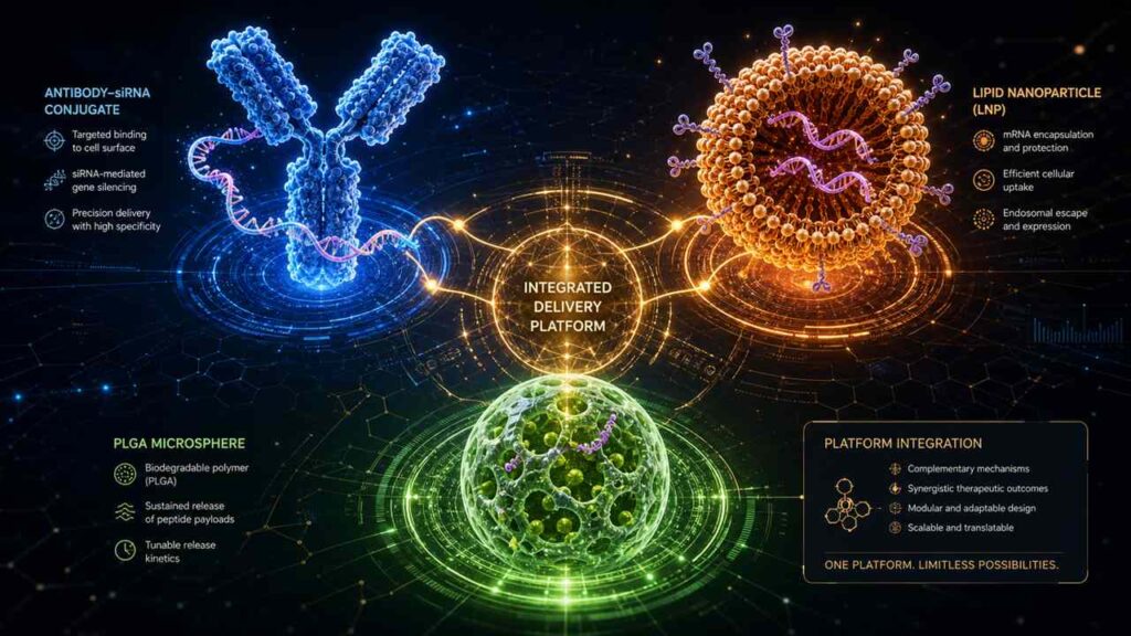 Biotech events DDS platform convergence AOC antibody oligonucleotide conjugate LNP mRNA microsphere peptide cross-industry cross-pollination