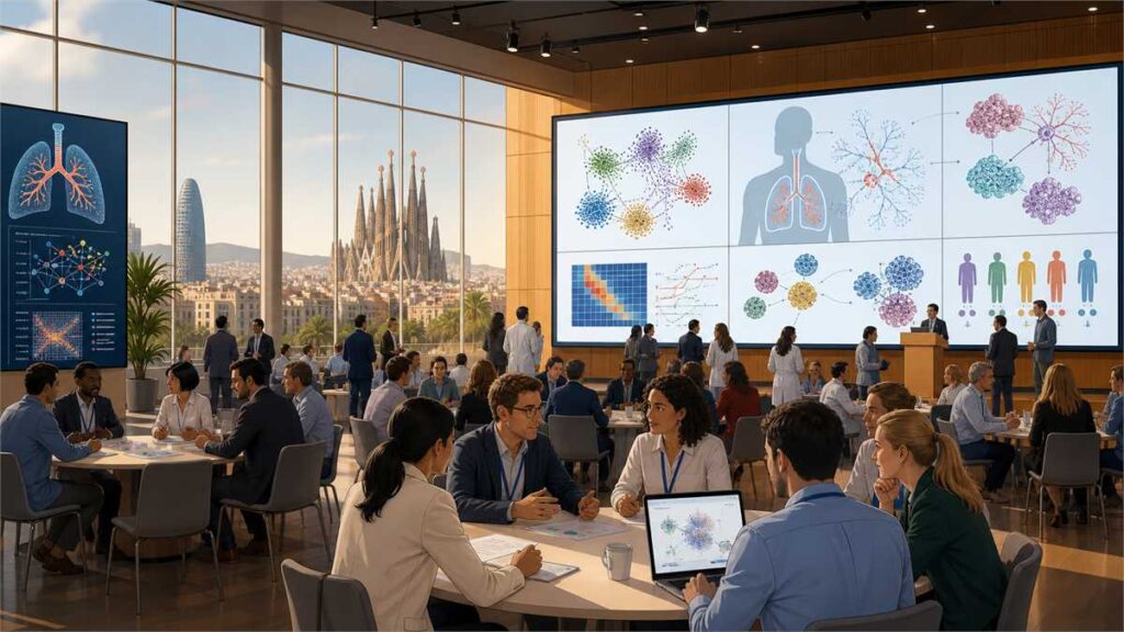bio europe 2026 attendees evaluating respiratory precision therapy at Barcelona conference
