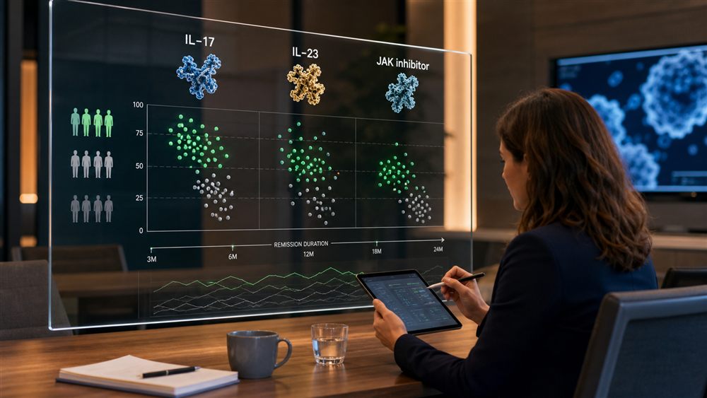 bio europe fall 2026 BD teams reviewing EADV 2026 patient stratification data across IL-17 IL-23 JAK inhibitors