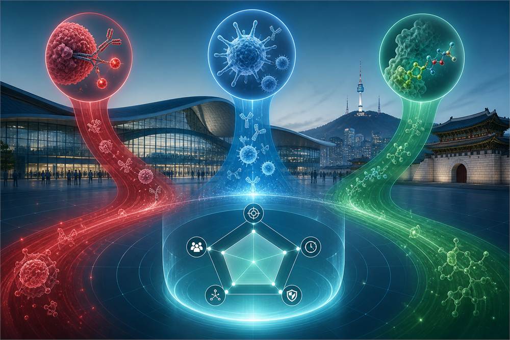 bio korea attendees analyzing three lung cancer drug development tracks converging on patient selection